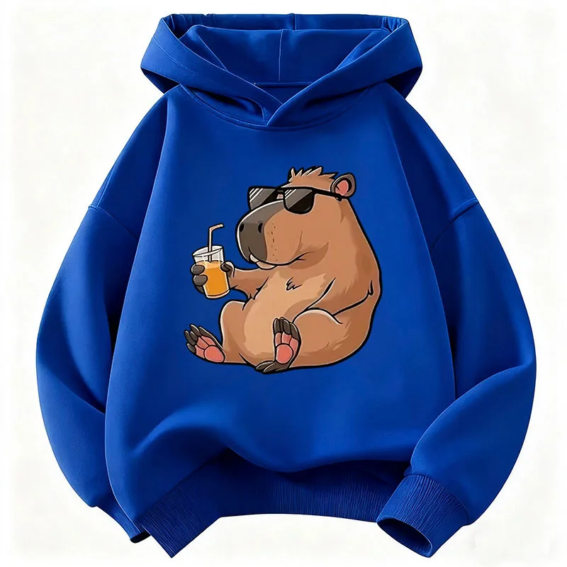 Niedliche Capybara Kinderkleidung Hoodies 2026 Neue Cartoon Capibara Mode Langarm-Sweatshirt Kinder Jungen Kleidung