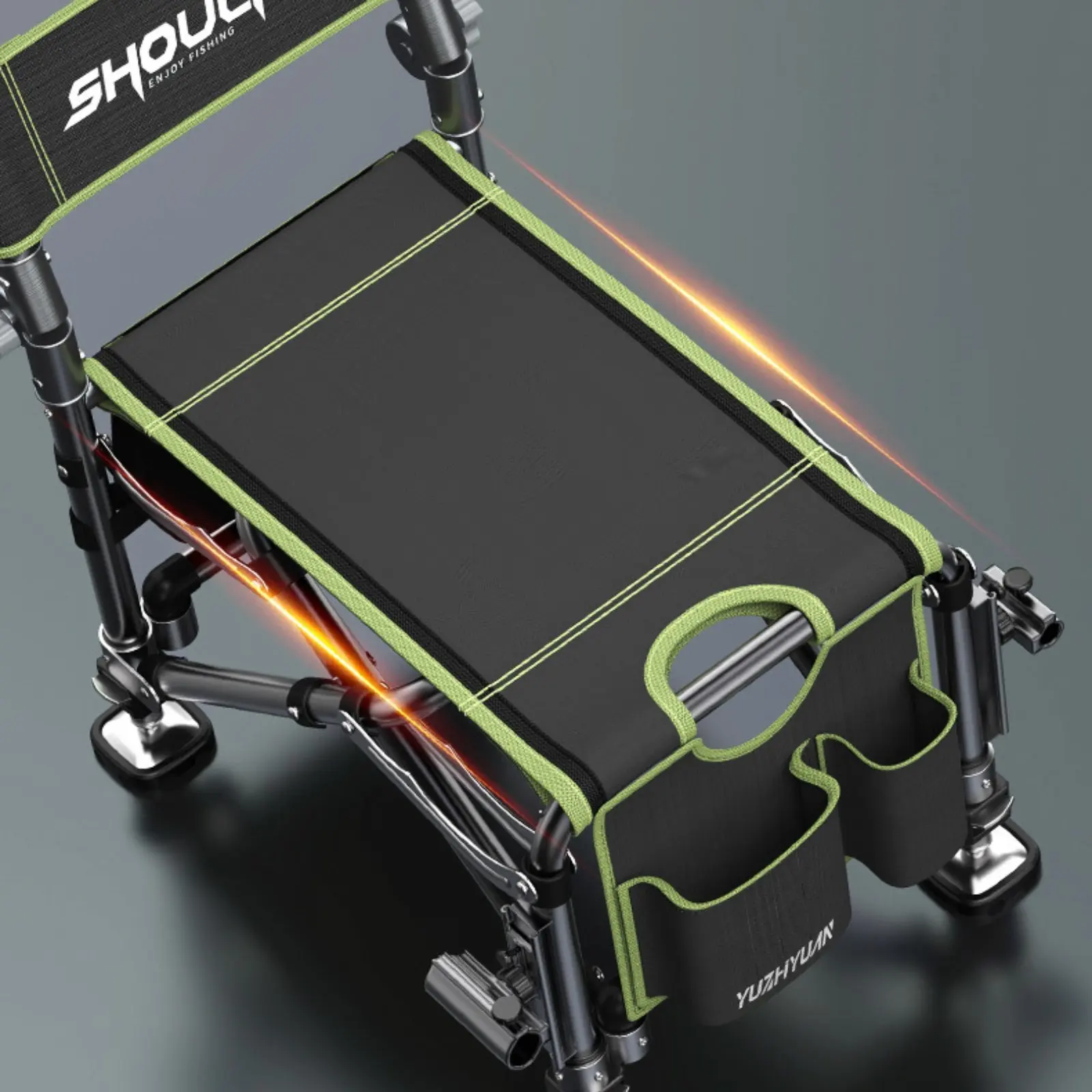 

Folding Fishing Chair Sturdy Duty Construction Fishing Chair with Backrest Stable X-Shaped Frame for Anglers, Camping