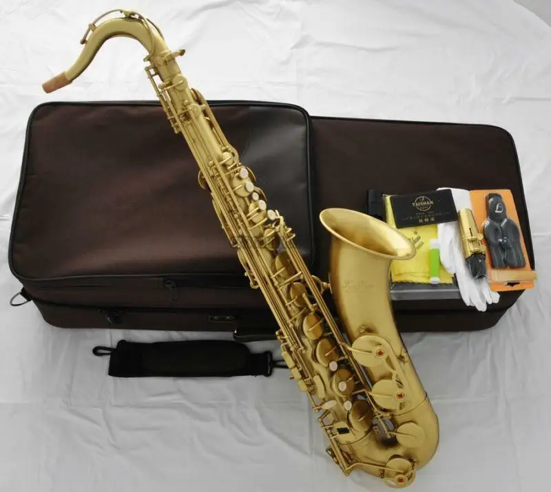 

TaiShan Brushed Yellow Antique Tenor Saxophone Sax Bb Key High F#