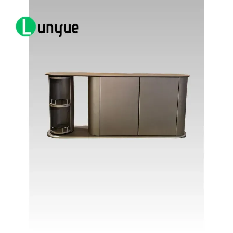 Modern Luxury E0 MDF Side Cabinet with Matte Metal Lacquer Finish Simple Design Restaurant Furniture