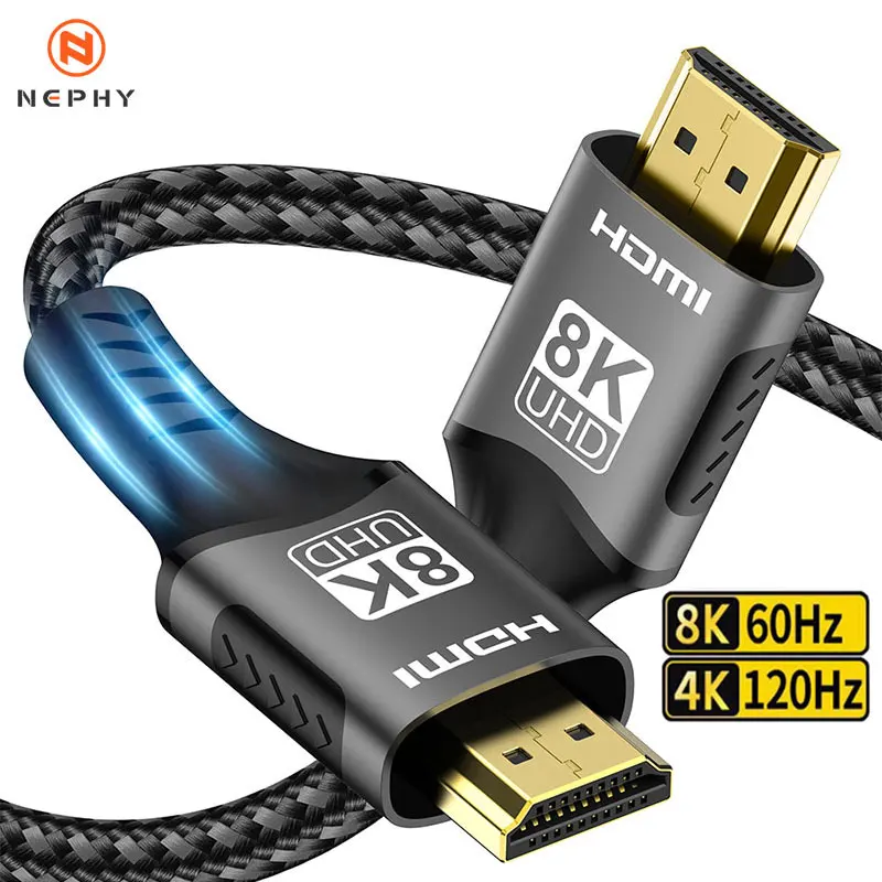 Certified 8K HDMI 2.1 Cable Ultra High Speed For PS5 Xbox S X Steam Deck Switch Xiaomi Box Smart TV ARC HDR HDCP Long Wire 1m 5m