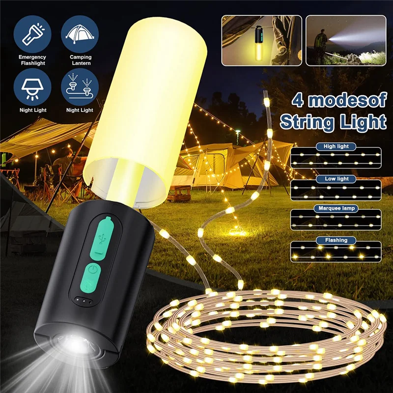 

Camping String Lights Camping Lights 7 Light Modes Waterproof For Outdoor Hiking