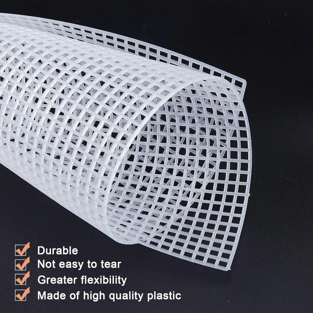 6pcs Plastic Mesh Canvas Bag Sheets Irregular Plastic Net Cover Acrylic Yarn Crafting Knit and Crochet Projects