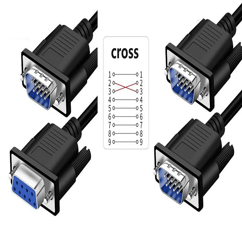 9pin Db9 Serial Port Line Rs232 Direct Cable Connecting Line Adapter Male To Male/female Cross Direct Data Line Extension Cable