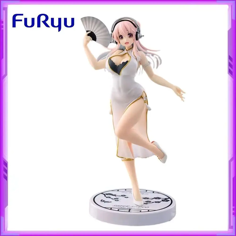 

Original FuRyu TrioTryiT SUPER SONICO THE ANIMATION SUPERSONICO White cheongsam PVC Anime Figures Action Figure Model Toys