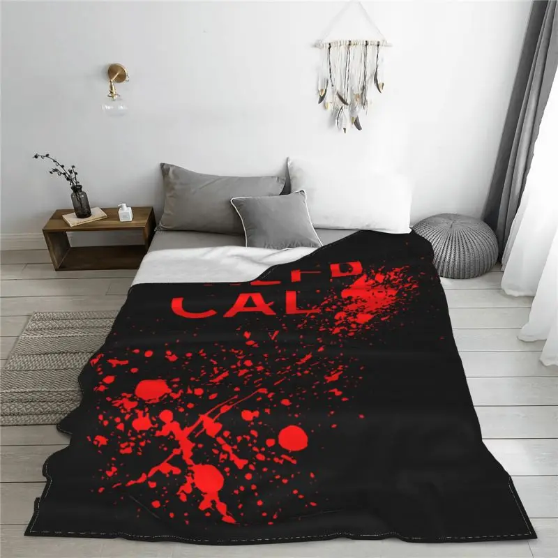 Keep Calm Blood Dead Halloween Fancy Dress Zombie Blanket Winter Raschel Sofa Cover Bedding Supply Mechanical Wash