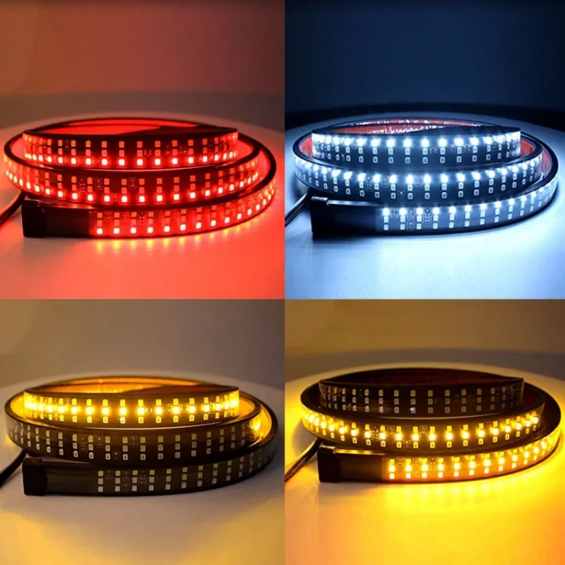 Brand New 47.24in 59.05in 3 Colors Car Truck LED Tailgate Lights Bar Strip Turn Signal Light Reverse Brake Lighting Tail Lamp