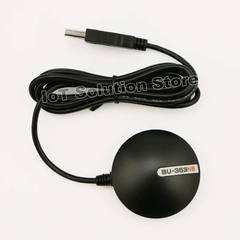 Imagem -03 - Receptor Usb Gps Gnss bu 353n5 Bu353n5 Substituir Bu-353s4 Bu353s4 1.5m Ipx6 Suporte Magnético Galileo Glonass Bds Qzss Bu353n5