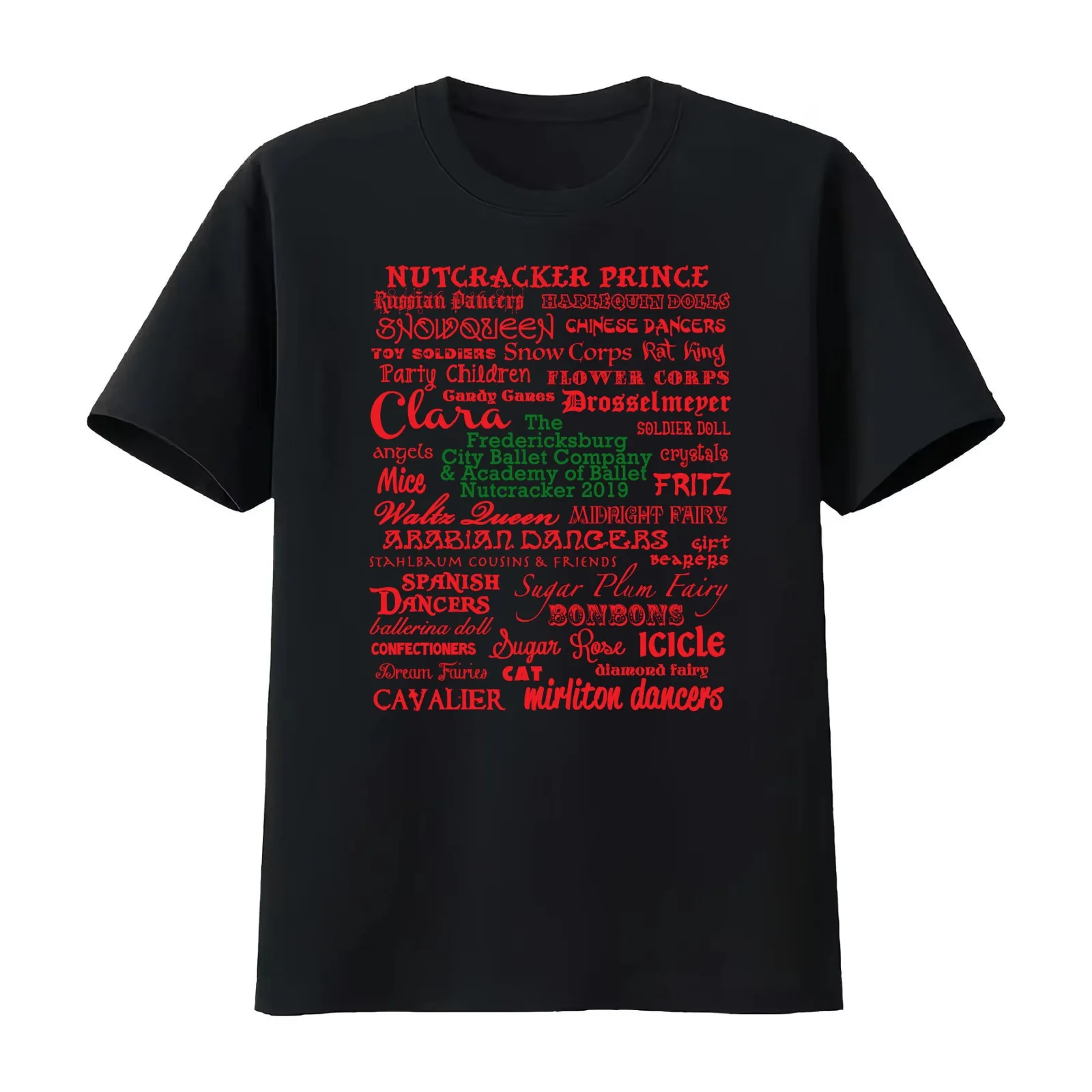 FAOB Nutcracker 2019 T-Shirt Summer Casual Cotton Tee Oversized Streetwear Tops Vintage Graphic Print Loose Fit Short Sleeve