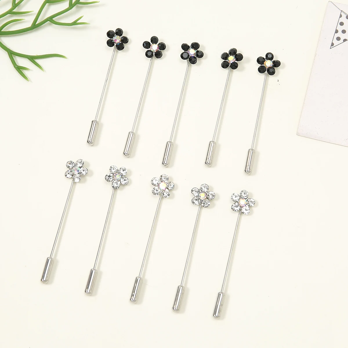 Wholesale Hijab Scarf Pins 10pcs/Bag Brooch Pins For Women Muslim Mixed Colors Decorated Accessories Casual Safety Pins
