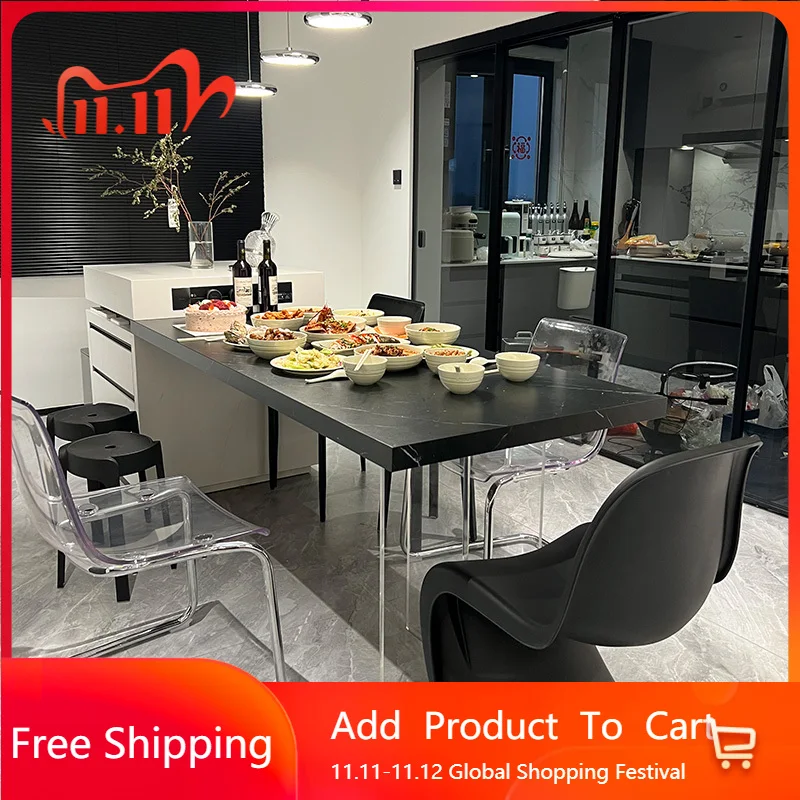 

European Indoor Dining Table Party Event Storage Restaurant Extensible Tables Island Kitchen Coffee Muebles Unique Furniture