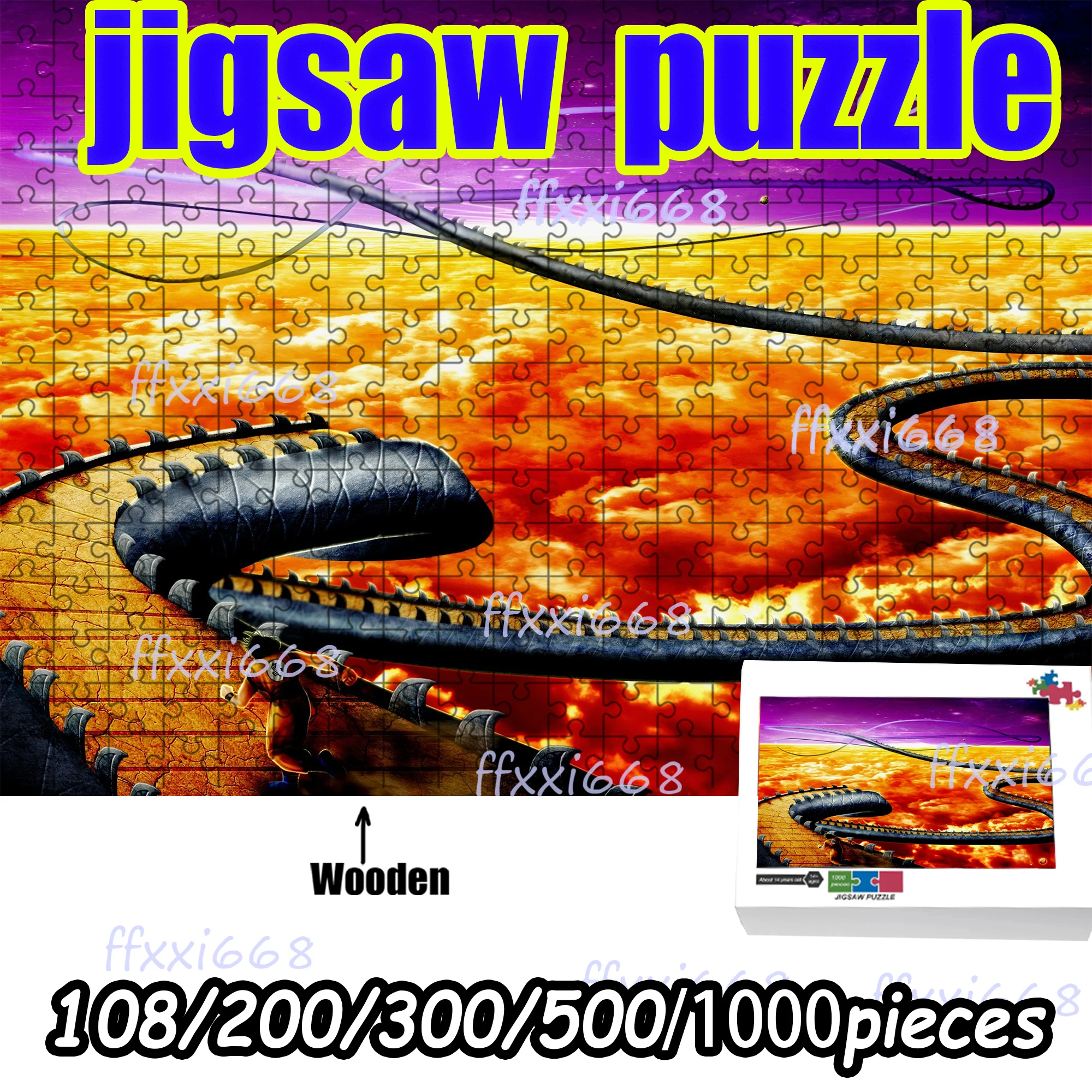 

Dragon Ball Z Sunset Clouds Scenery Jigsaw Puzzle 108/200/300/500/1000 pieces Educational Toy & Wall Art