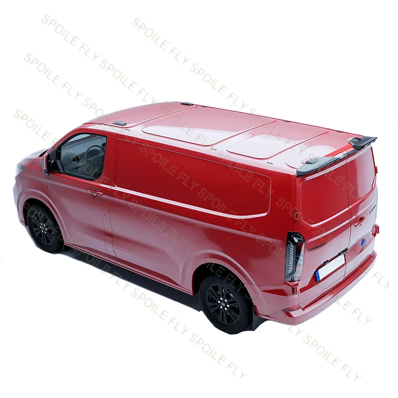 High Quality ABS For Ford Transit Custom MK2 2023+ Spoiler Car Rear Roof Wing Spoilers Glossy Black Carbon Fiber Look Body Kit