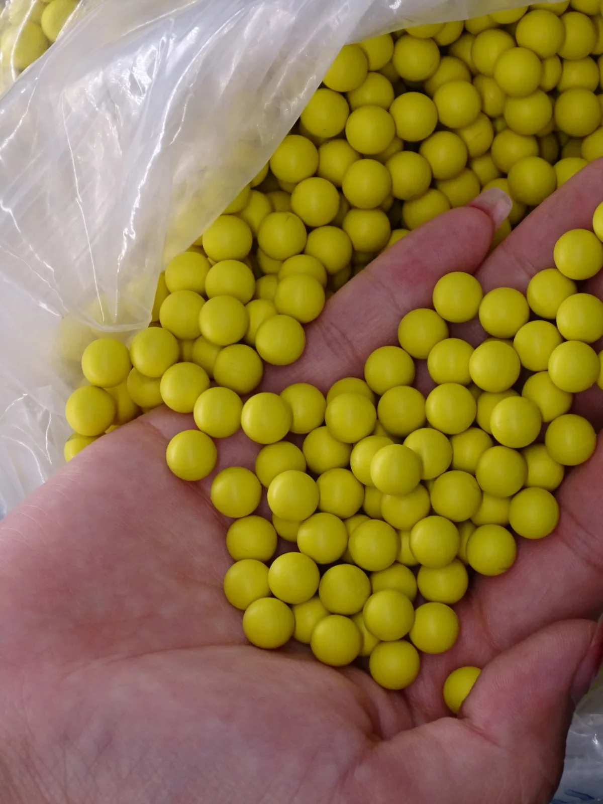 10/20/50/100PCS Diameter 6mm 6.8mm 7mm 8mm 8.5mm Yellow Solid Rubber Ball Rubber Elastic Ball