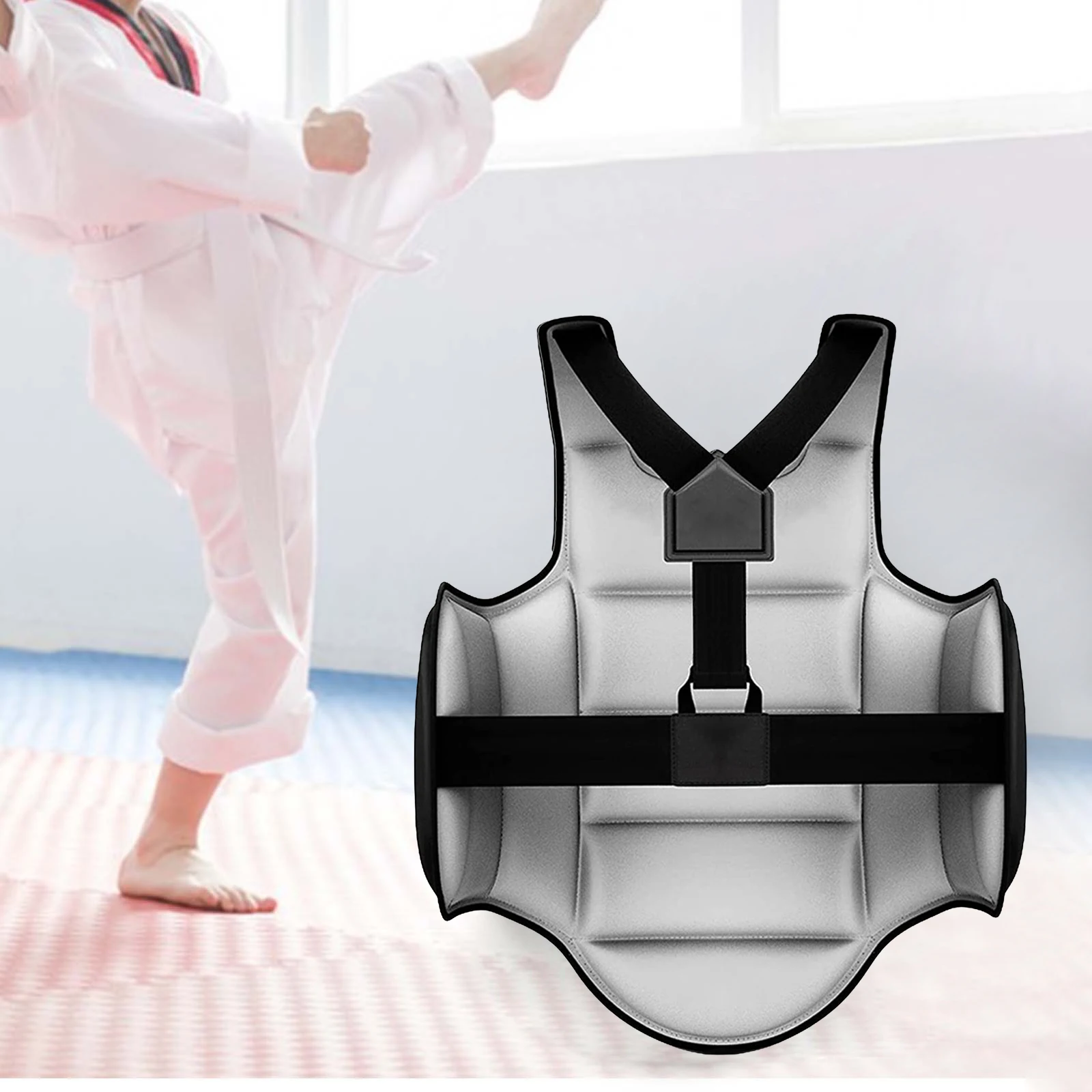 Taekwondo Protector Vest Rib Shield Mma Unisex Kids Child Karate Chest Guard Body Shield Armour Vest Belly Ribs Protection Pad