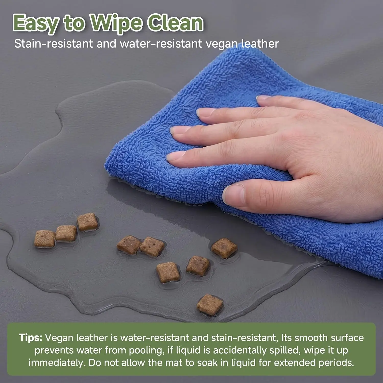 Waterproof Reversible Dog Crate Pad, Wipeable Kennel Mat, 35x22, Customized