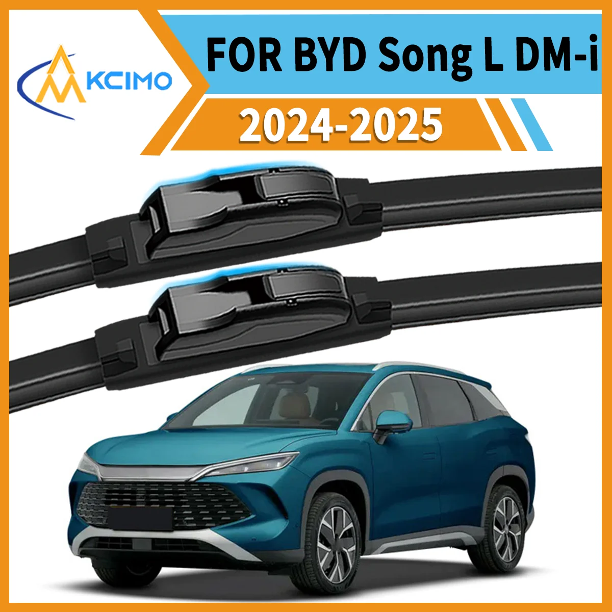 

Essential Safety Duo 2 Front Wiper Blades for BYD Song L DM-i 2024-2025 Year-Round Clear Vision & Quiet Smudge-Free Operation