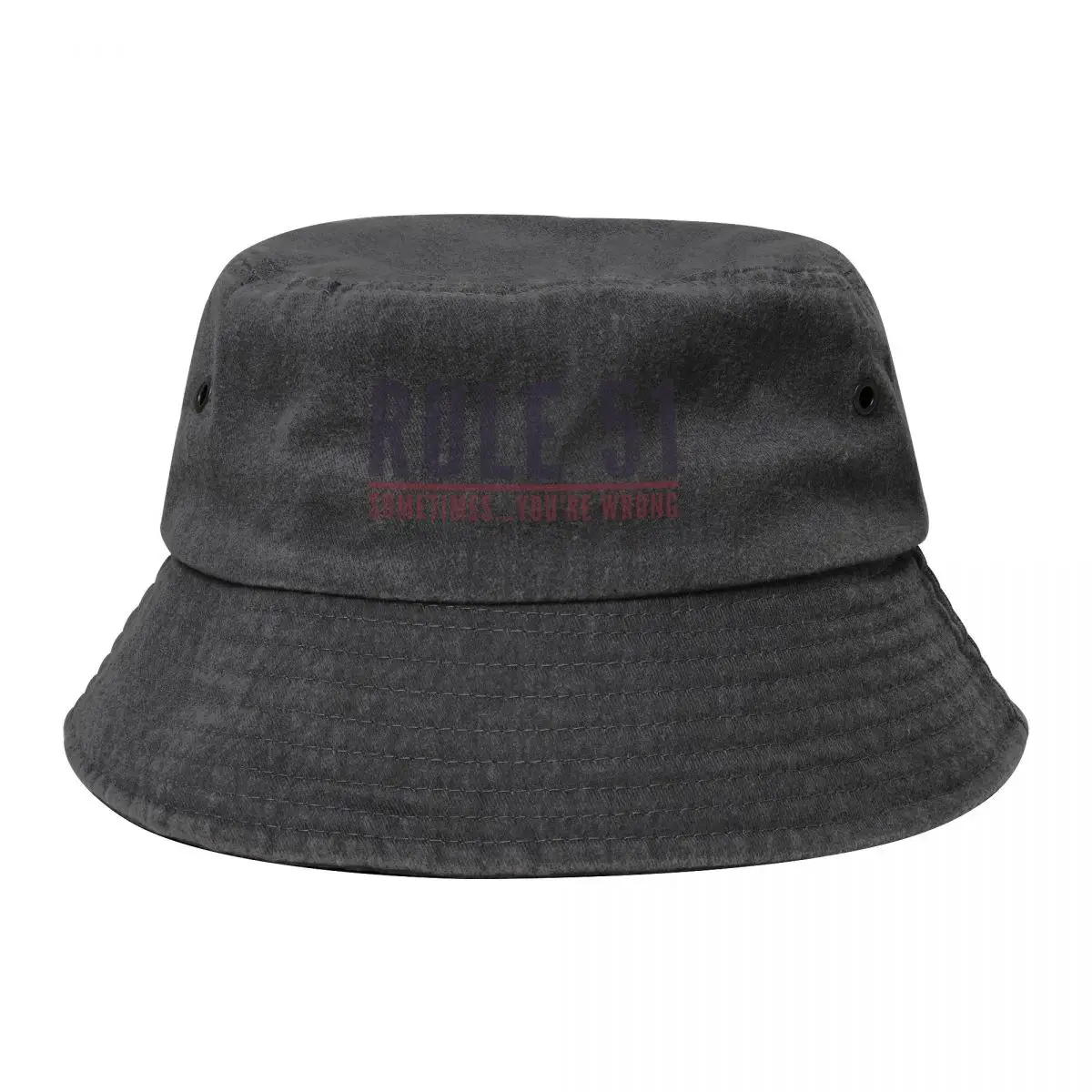 Rule 51 Sometimes You're Wrong - Gibbs Rules - NCIS 4 Bucket Hat fishing hat Rave Mens Caps Women's