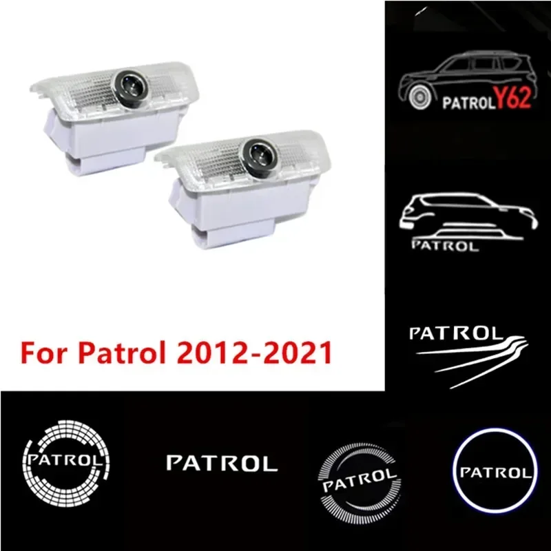 

2PCS LED Door Projector Shadow Ghost Light HD Lamps For Patrol Y62 2013 2014 2015 2016 2017 2018 2019 2020 2021 Auto Accessories