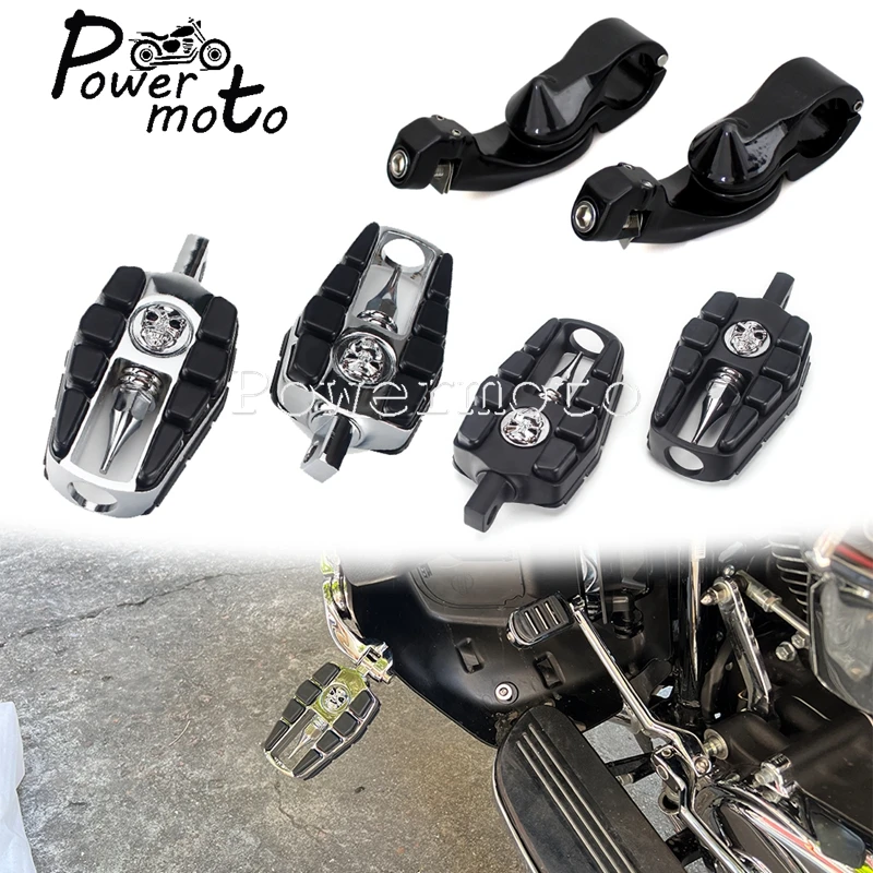 For Harley 32mm Engine Guards Dyna Softail Iron 883 Custom 18-21 Motorcycle Footpegs Feet Rest Cross Foot Hold Talaria Kickstand