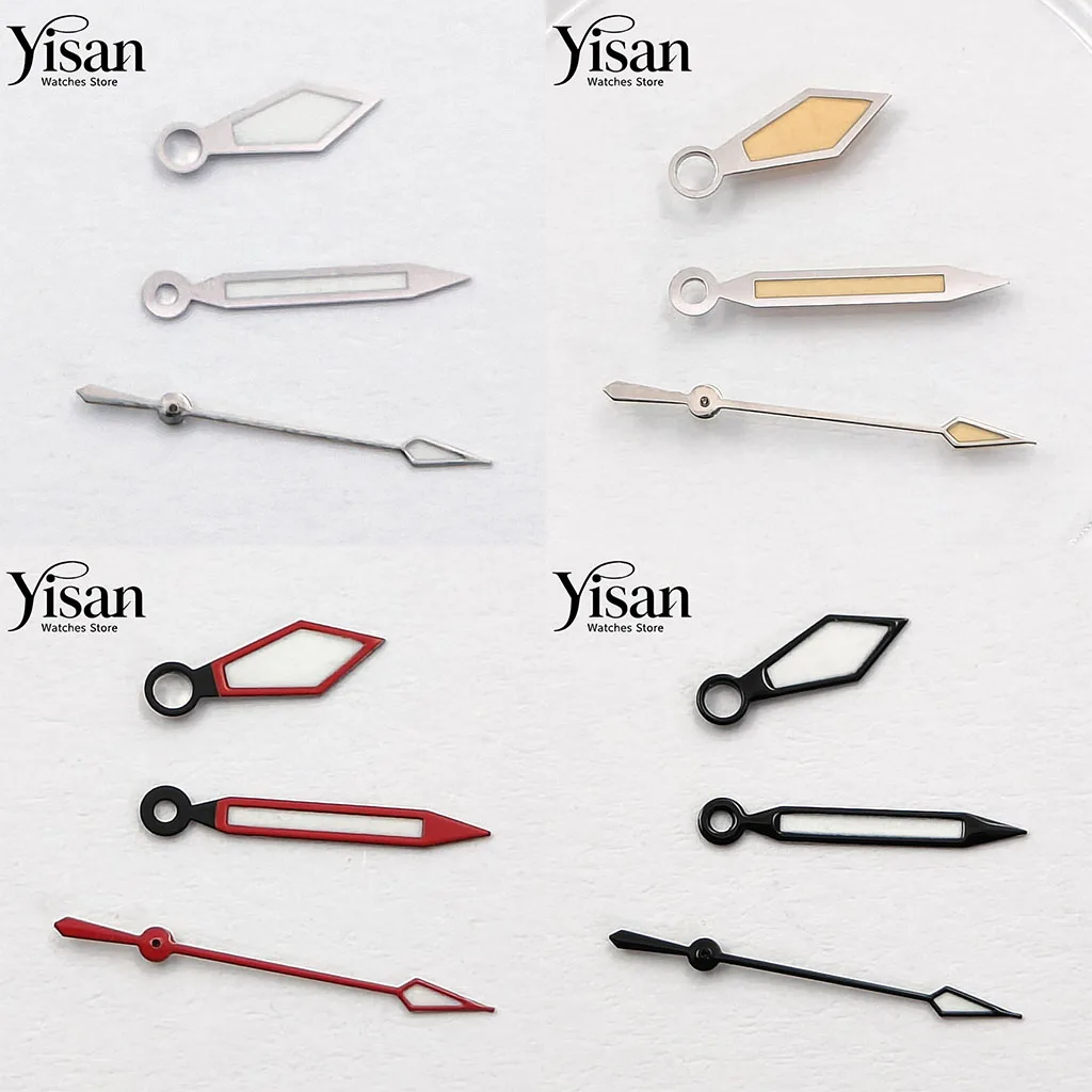 Multi‑Color Hollow Rhombus Watch Hands Set Green Luminous Fit NH35 NH36 Watch Mod Replacement Repair Accessories