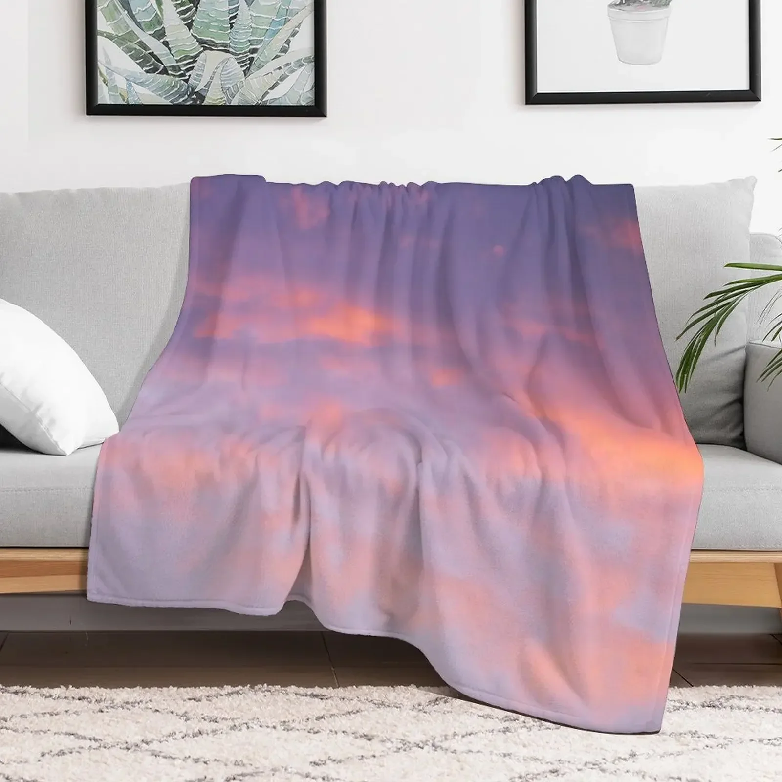 

Sunset clouds 2 Throw Blanket bed plaid Hairys Blankets