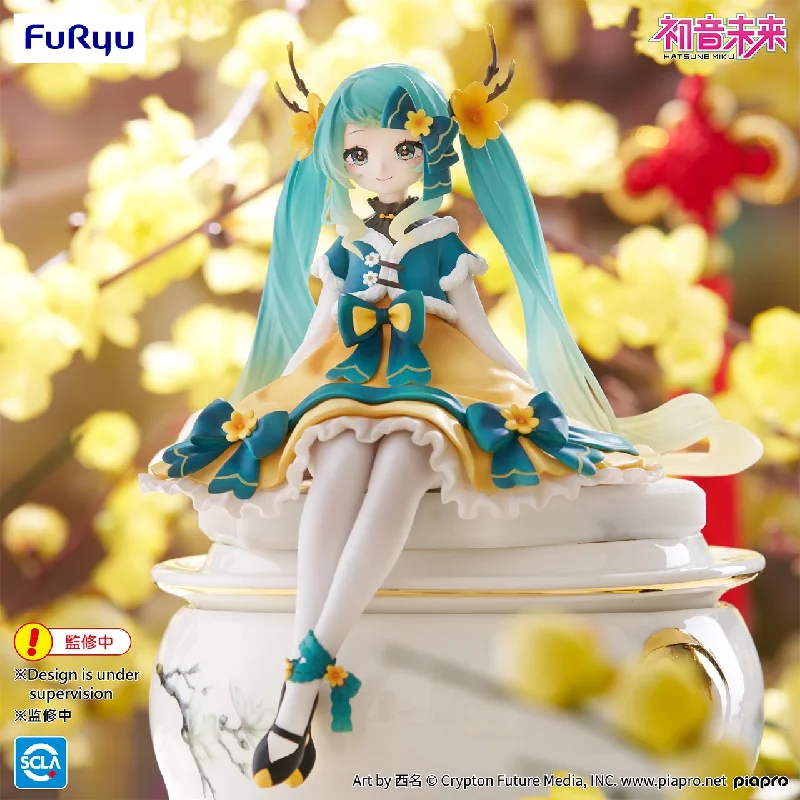 BLBU ACGN ต้นฉบับรูป Miku 14 ซม.PVC ของเล่นดอกไม้ฤดูใบไม้ผลิ 2025 ใหม่ปีเซ็กซี่อะนิเมะก๋วยเตี๋ยวเครื่องประดับ