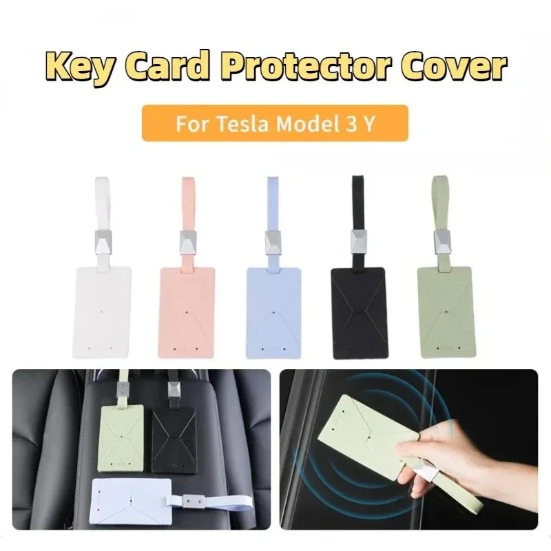

Key Card Holder for Tesla Model 3 Y 2017-2026 Car Card Key Case Protector Cover Car Keychain Protector Case Cover Full Cover