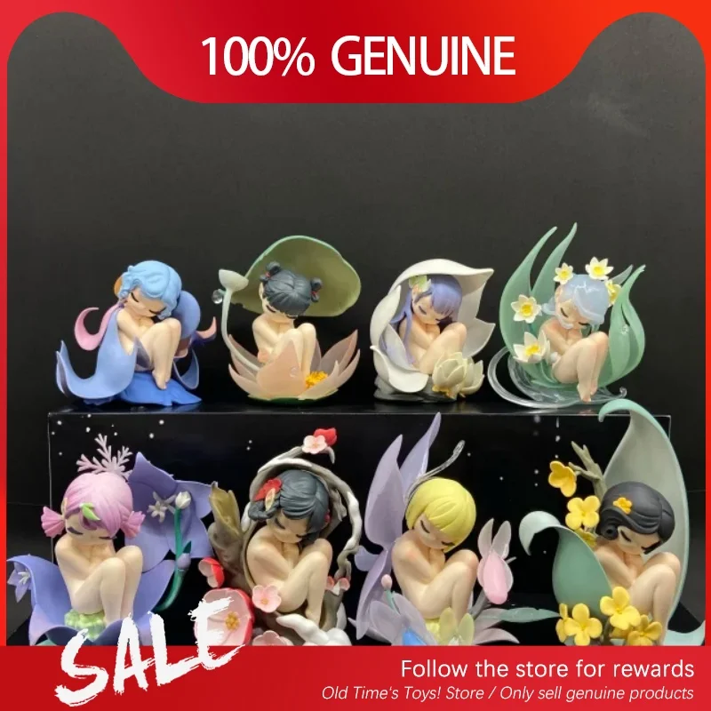 

Подлинная серия Sleep Flower Fairies, слепая коробка, милые куклы, цветочные феи, настольный орнамент, аниме-фигурка, сборная модель куклы, подарки
