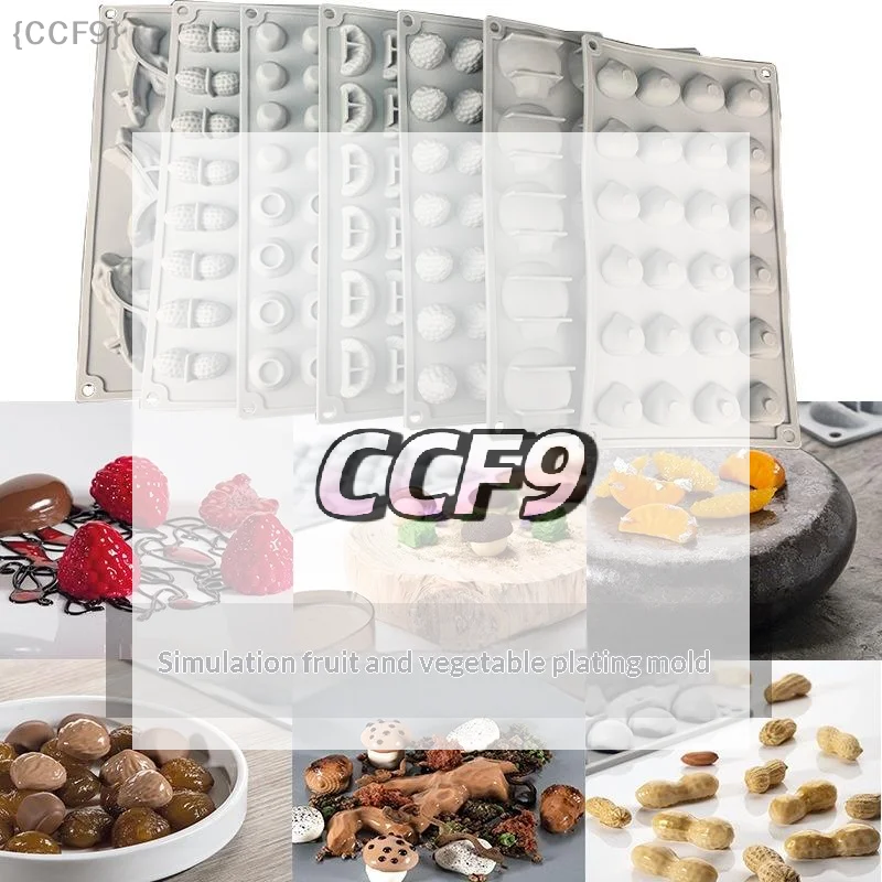 

Chestnut Raspberry Peanut Mushroom Silicone Mold Fondant Cake Mold DIY Cheeses Chocolate Cake Decoration Accessories Bakeware