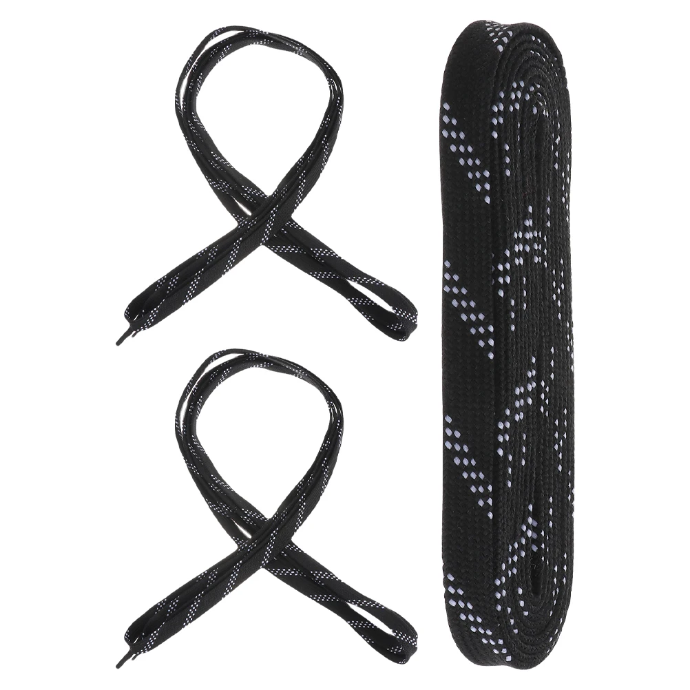 

2 Pairs Hockey Skate Shoelaces Heavy Duty Polyester Replacement Long Lasting Durable Extended Length Freezeresistant Sneakers