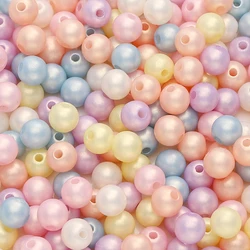 8mm 100Pcs Acrylic Magic Gold Round Beads, Unique Loose Beads, Handmade DIY Jewelry Bracelets, Earrings, Accessory Materials