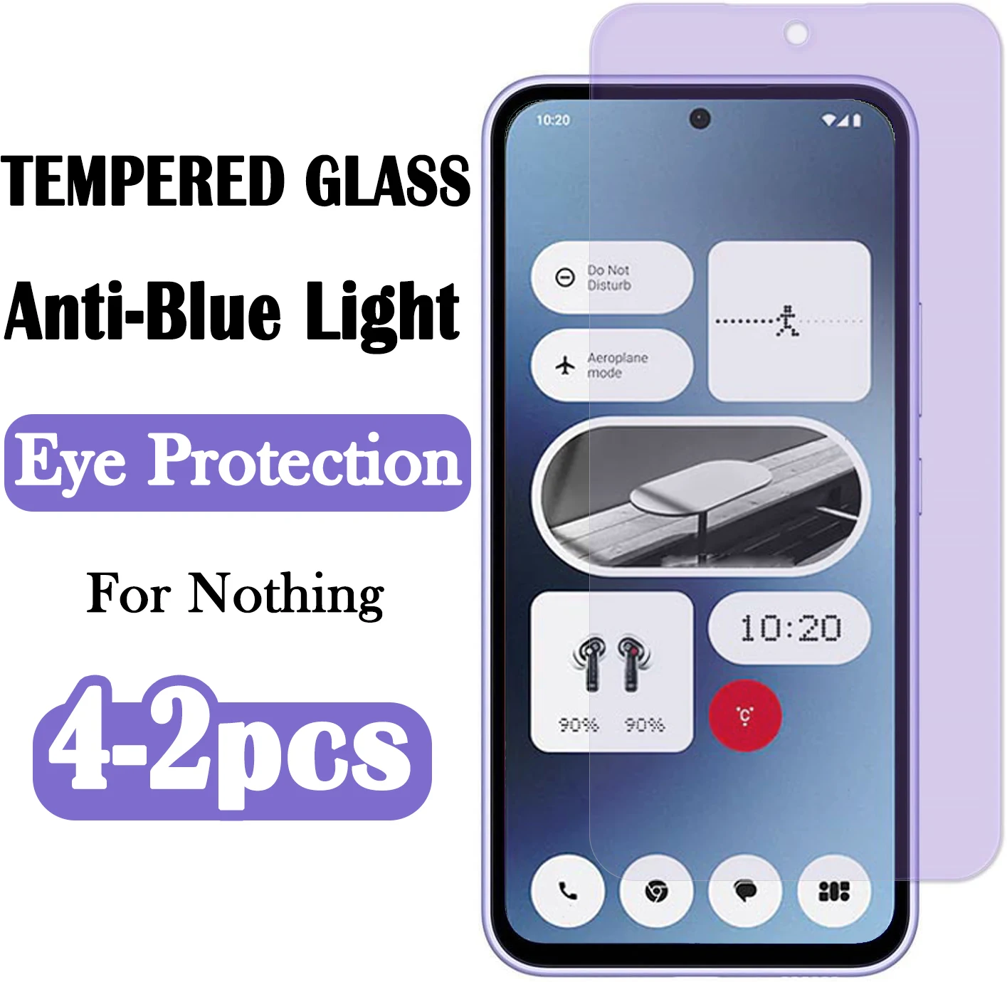 

2-4Pcs Anti Blue Light Glass For Nothing Phone (2a) Plus Screen Protector For Nothing Phone (1) (2) CMF Phone 1 Protective Film