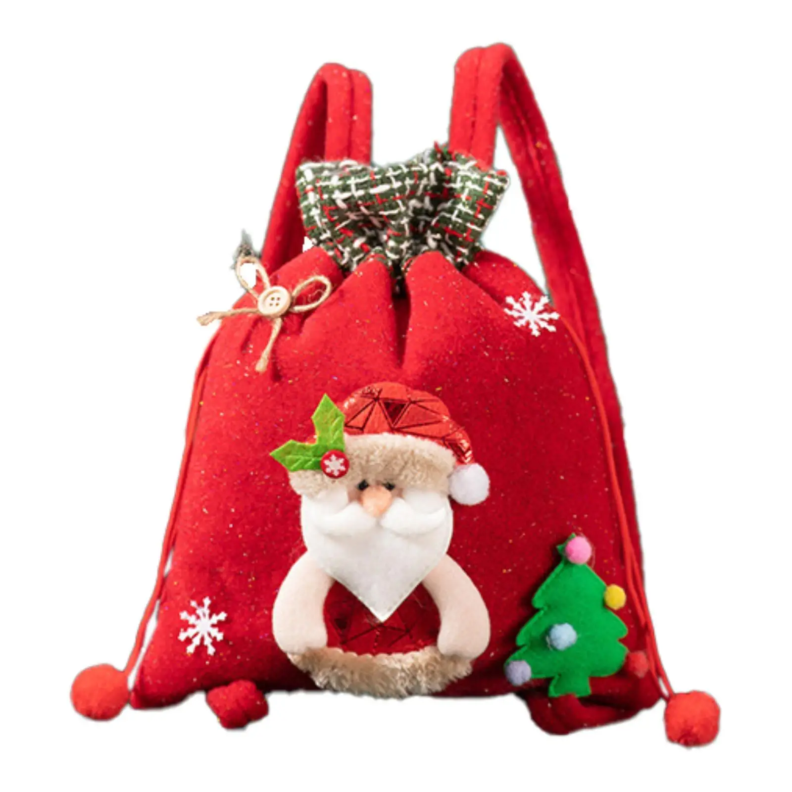 Doll Christmas Gift Bag Knitted Doll Storage Bag Cute, Party Favor, Holiday Gift Pouch Reusable Goody Bag Christmas Decor