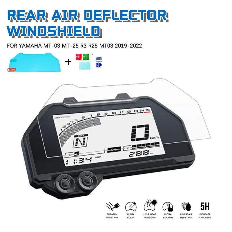 

For Yamaha MT-03 MT-25 R3 R25 MT03 2019-2022 2021 Cluster Screen Scratch Protection Film Speedometer Dashboard Protector Cover
