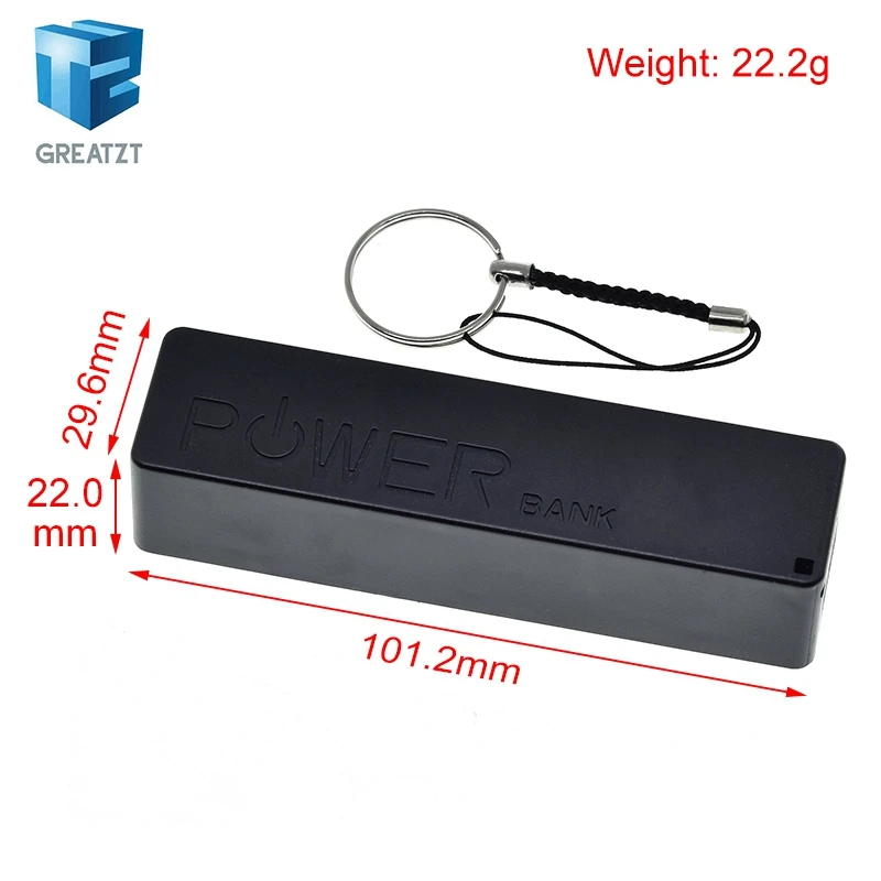 GREATZT 1/3PCS USB Power Bank Case Kit 18650 Battery Charger DIY Box Shell Kit  Black For Arduino
