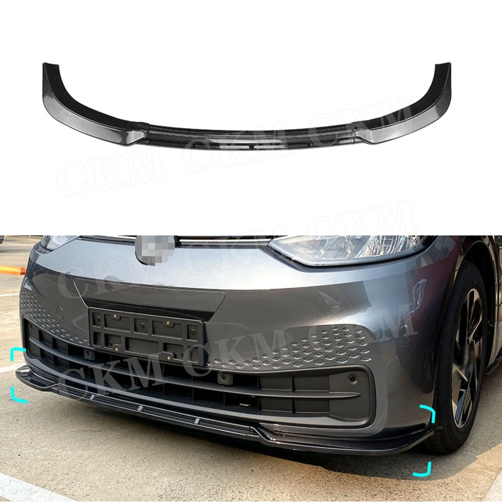 

ABS Material Front Bumper Lip Chin Spoiler Body Kits for Volkswagen ID.3 2019 2020 2021 Bumper Guard Car Accessories