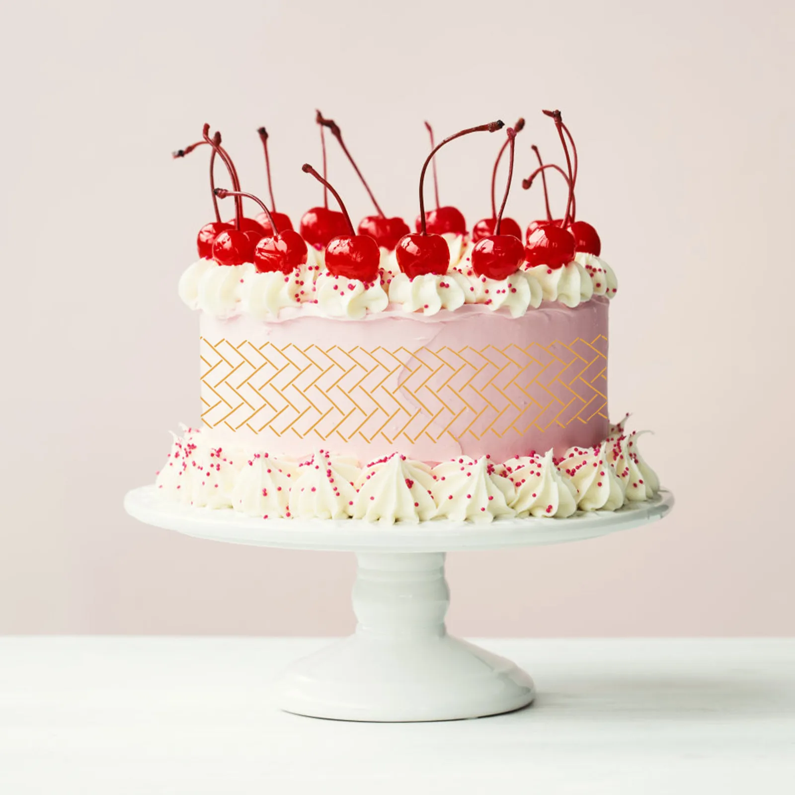 

12Pcs Cake Decorating Stencils Fondant Template Reusable Flexible Pet Material for Birthday Party Wedding Cake Painting Molds