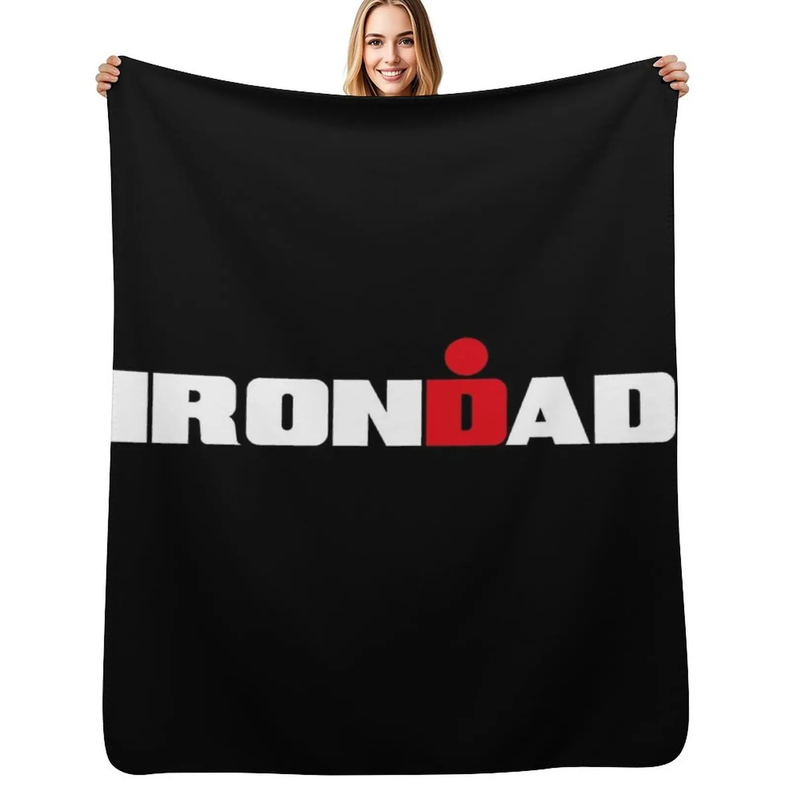 IronDad, Triathlon Dad, Triathlete Daddy Throw Blanket Vintage Beach Plaid on the sofa Winter beds Sofa Blankets