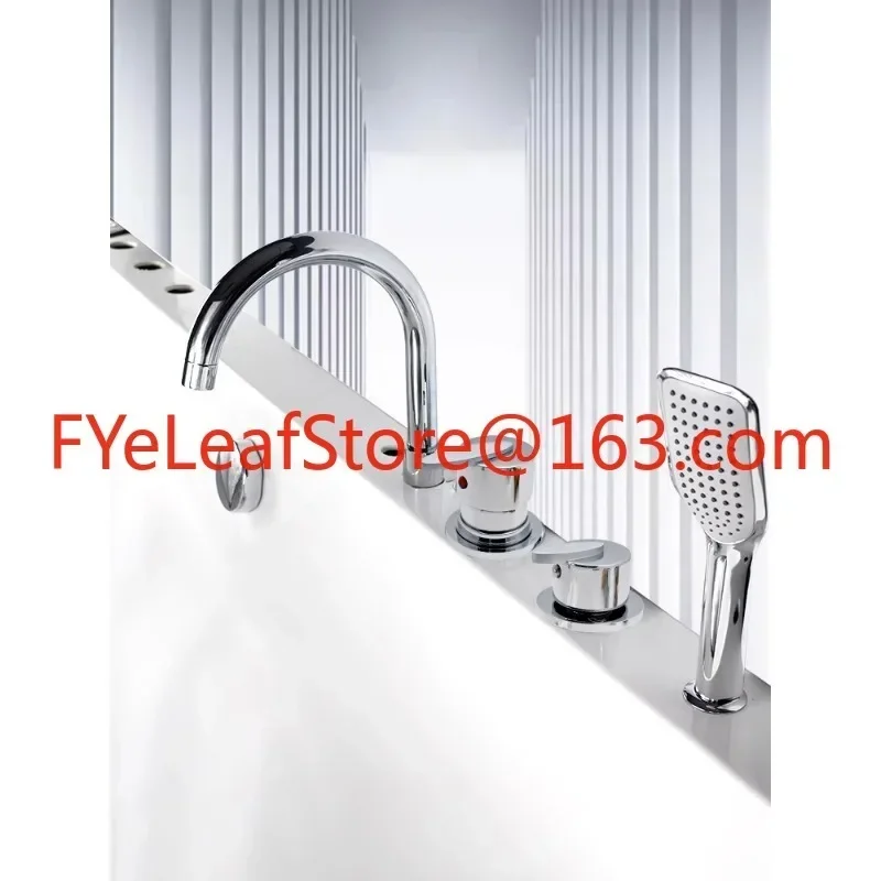 Bathtub faucet full copper cold and hot split mixing valve accessories, leaf handle installation holes 50 and 30