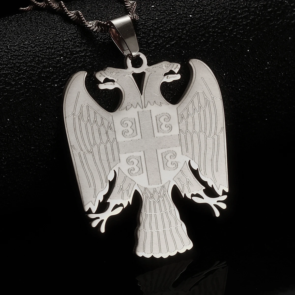 Republic of Serbia Eagle Pendant Necklaces for Women Srbija Jewelry Serbian