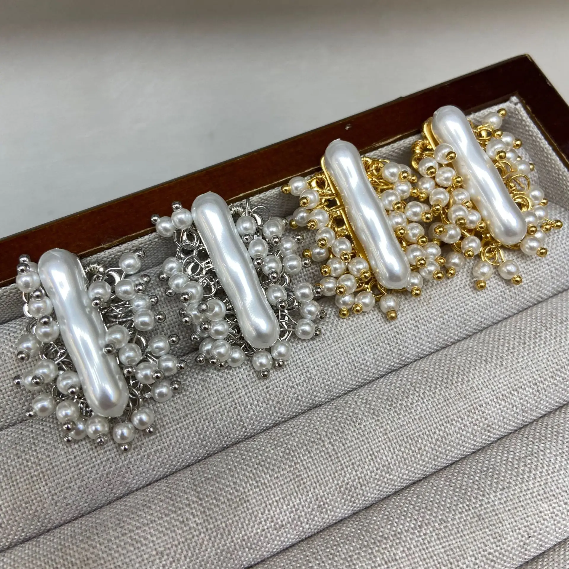 Europe America Natural Baroque Pearl Vintage Earrings Women Classic Luxury Bohemian Jewelry Accessories