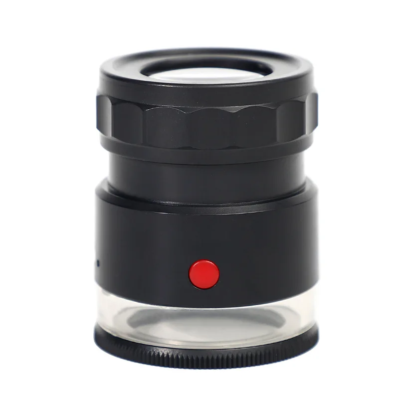 

USB Charging Cylindrical Magnifying Glass With Light 10X Optical Lens Reading Lamp for Jewelry And Jade Identification