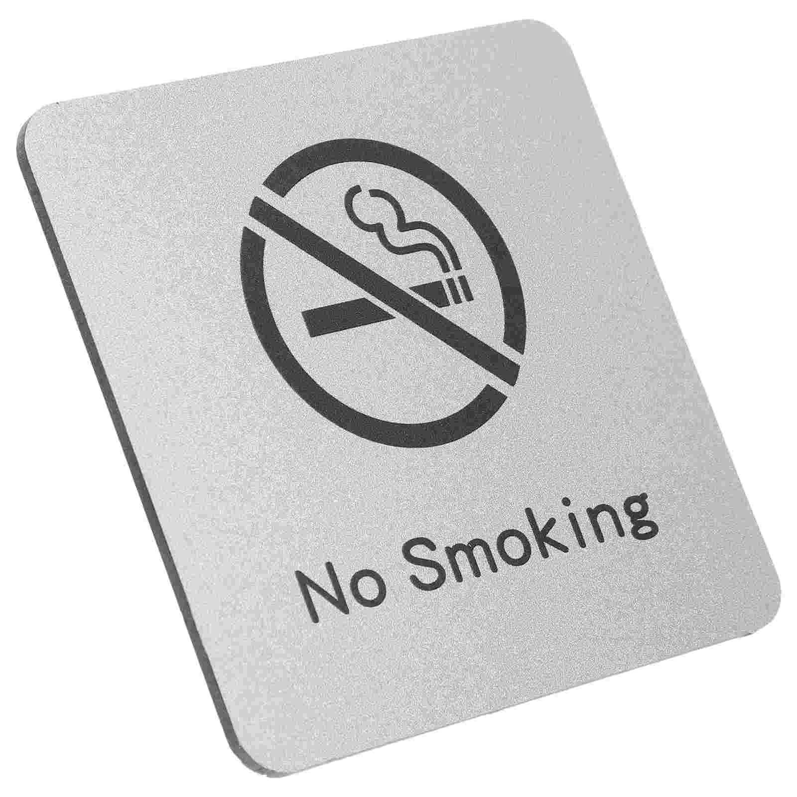 No Smoking Sign Tips Badezimmertür-Dekorschilder für Unternehmen, Aluminium-Verbundplatte, Büro