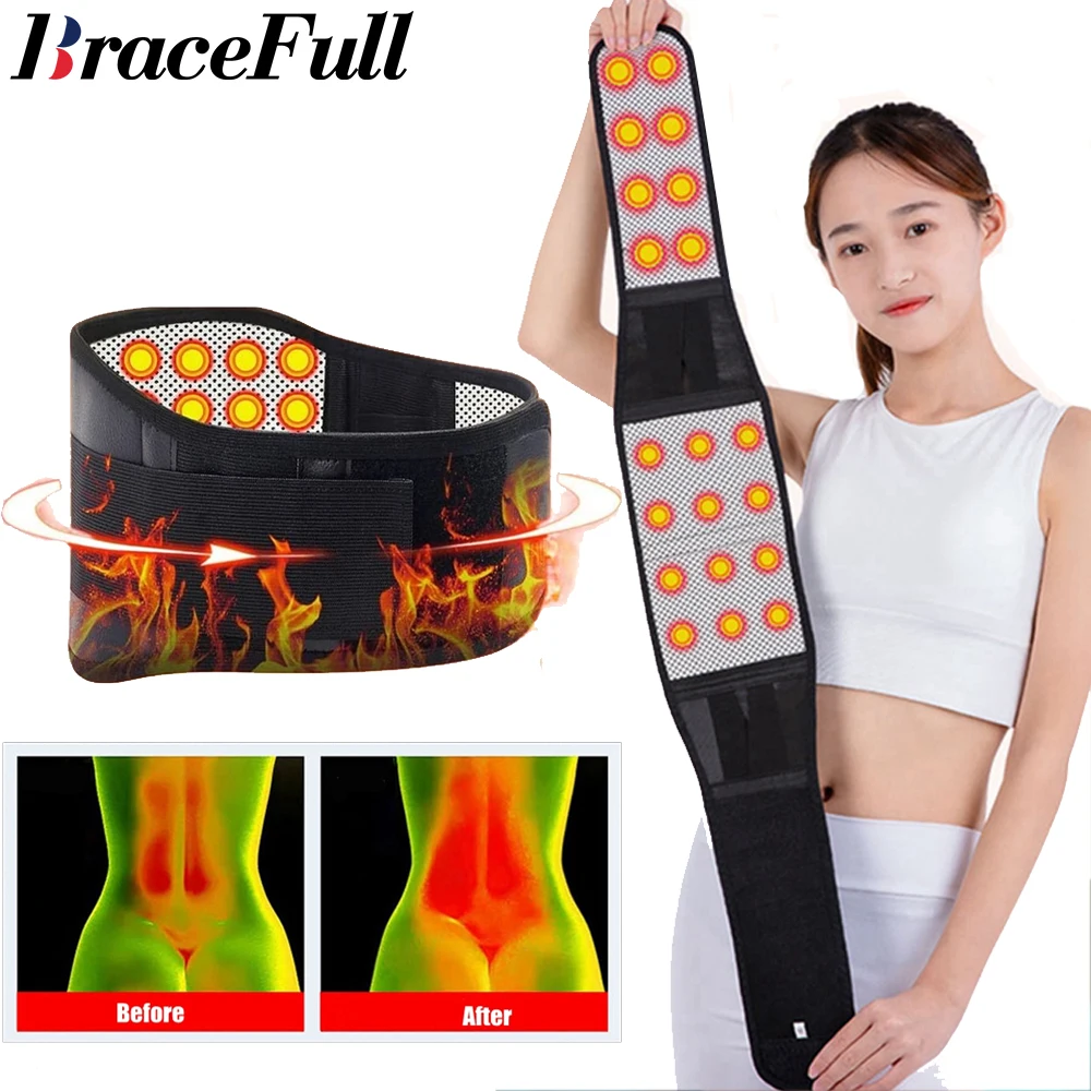 Adjustable Waist Tourmaline Self heating Magnetic Therapy Back Waist Support Belt Lumbar Brace Massage Band Health Care