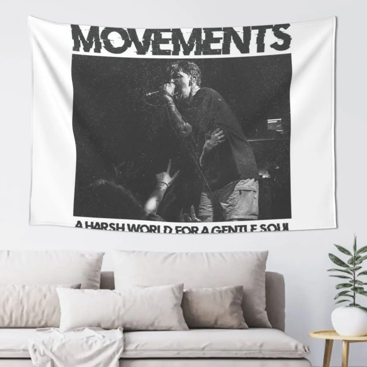 Movements - A Harsh World For a Gentle Soul - Гобелен Living Apology, уличный декор, украшение для спальни, гобелен