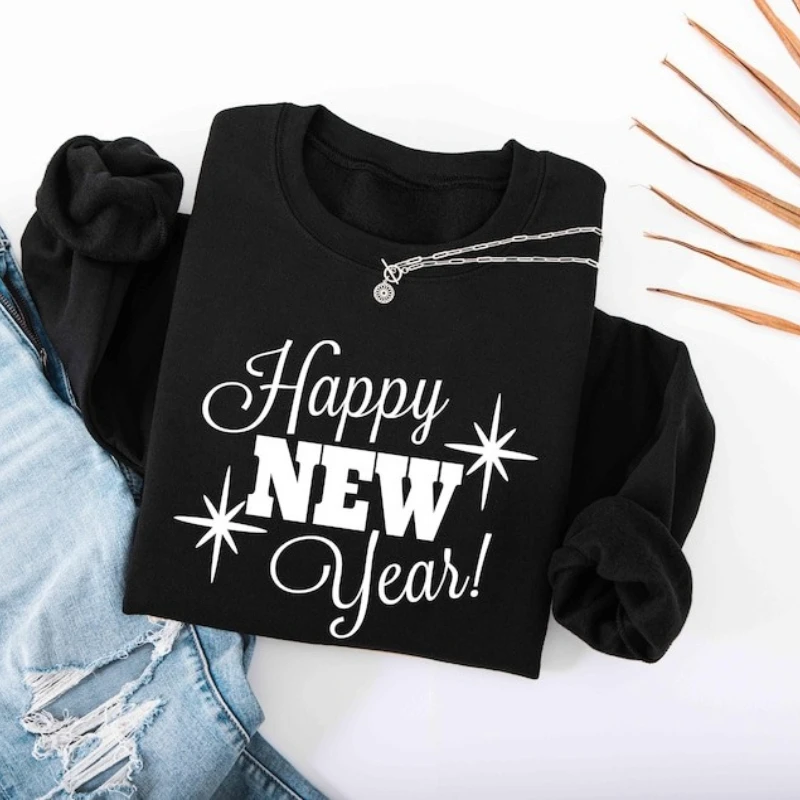 新年おめでとうセレブレーションスウェットシャツ、こんにちは2026年パーティーシャツ、新年ギフト衣装、秋冬ファッションサーマルフーディートップス