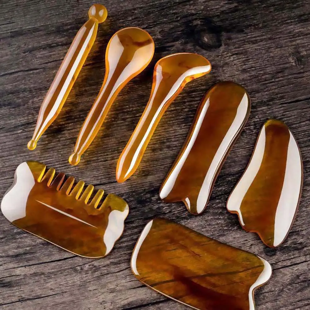 Plaques d'outils de soins de la peau SPA pour femmes, point de certes, lifting du visage, planche Guasha, grattage du corps, masseur, bâtons de massage du visage