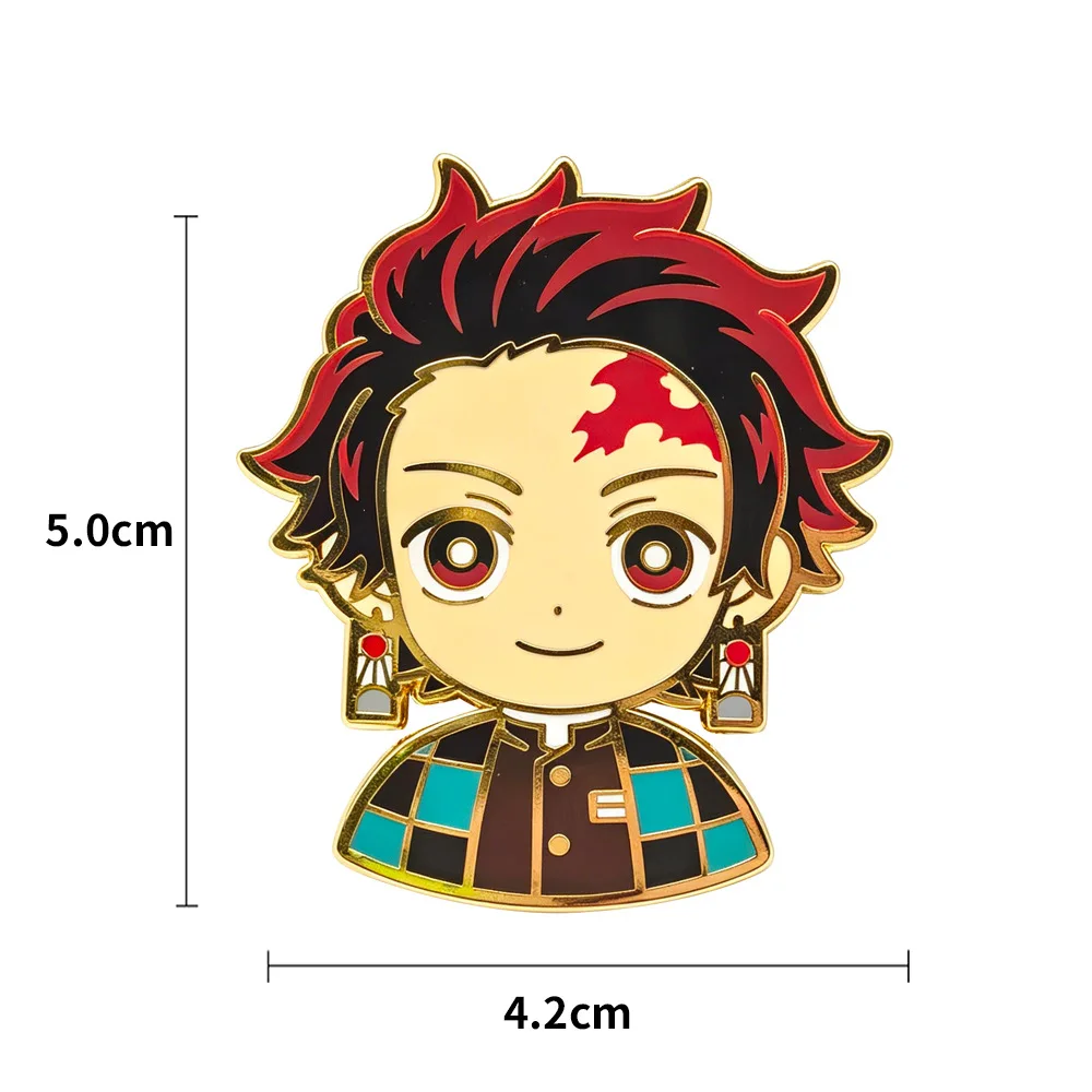 Anime Demon Slayer Pins Kimetsu No Yaiba Badges Pendant Manga Brooches for Backpack Clothing Lapel ACG Cosplay Toy Gift Decor view 6