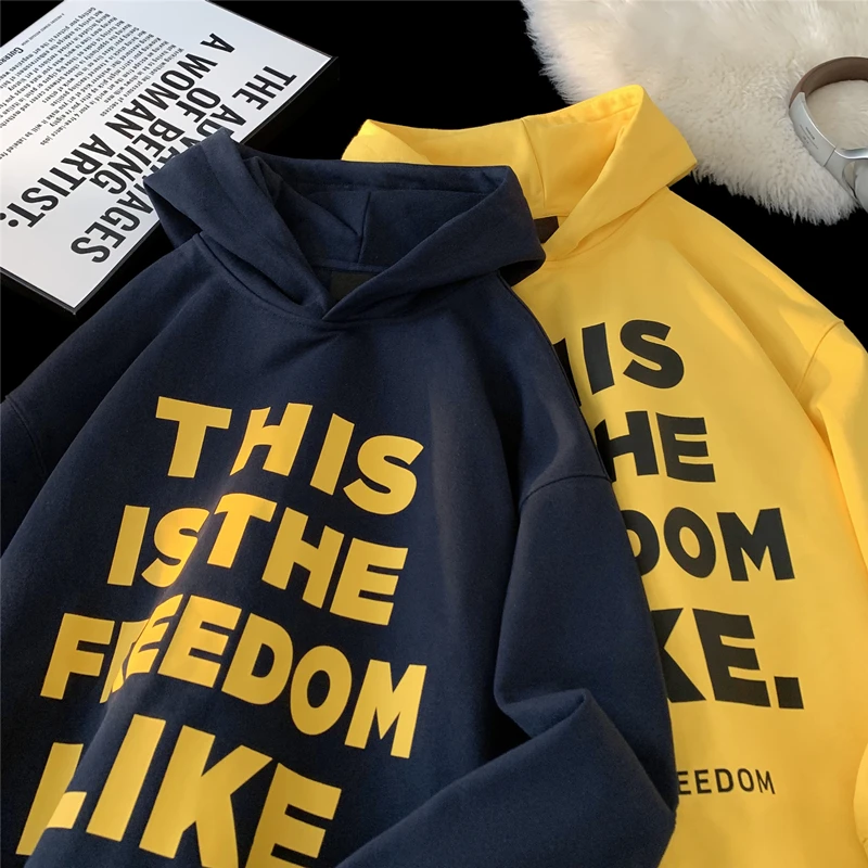 Hip Hop Men Streetwear Oversized Hoodie Letter Clash Printed Casual Hooded Sweatshirts Long Sleeve Hoodies Men Women Clothing